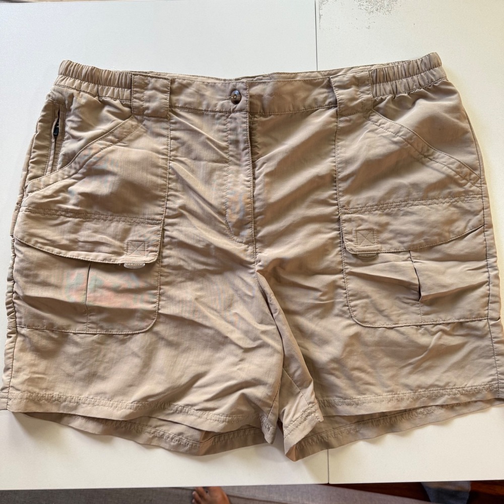 L.L.Bean Women Cargo Shorts Tan‎ Hiking Utility XL